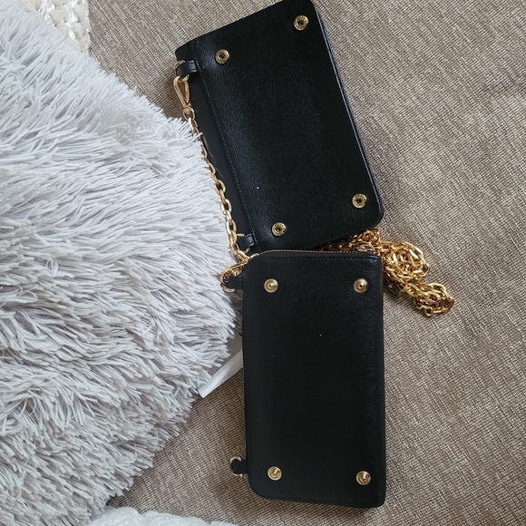 Furla Black and Gold Crossbody Bag with Aftermarket Chain - Picture 10 of 14